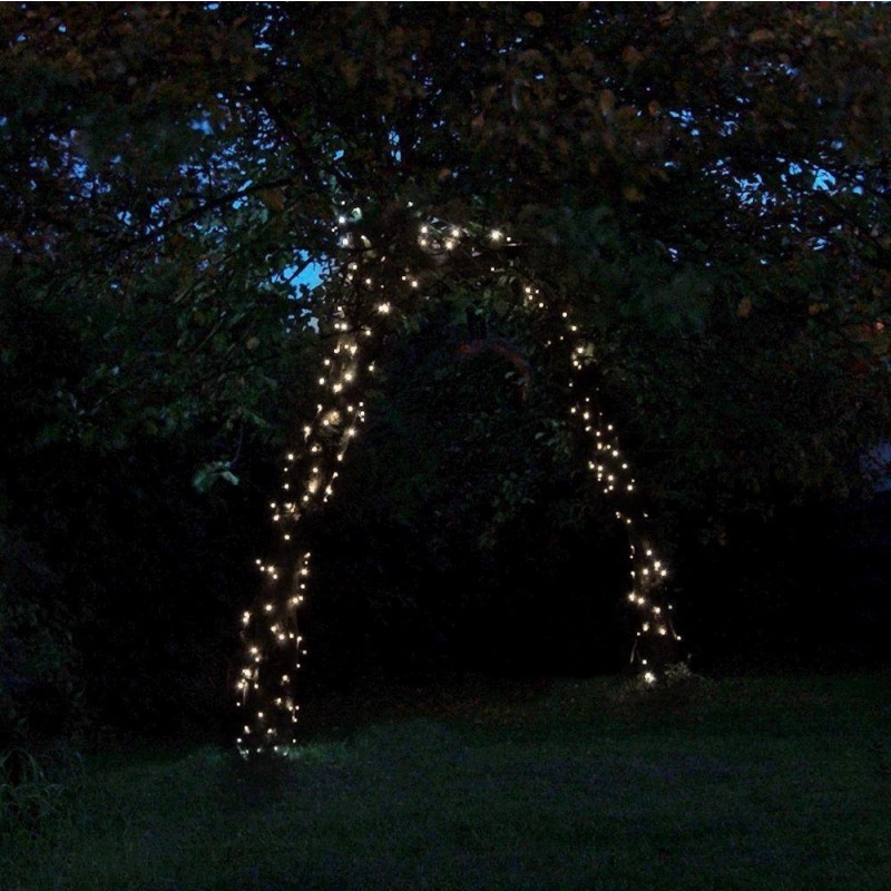 Solcellelyskæde, 100LED, Varm hvid