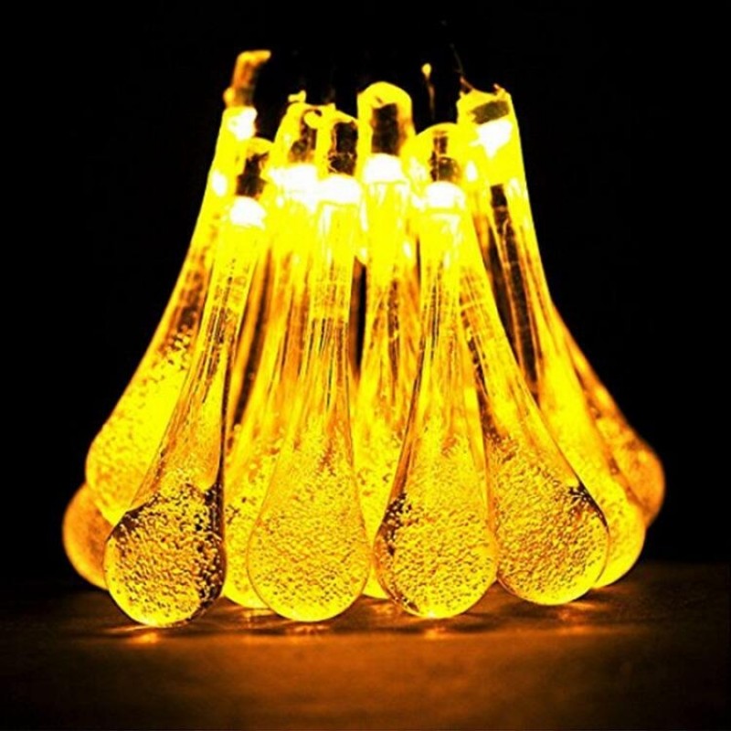 solcelle lyskæde med dråber