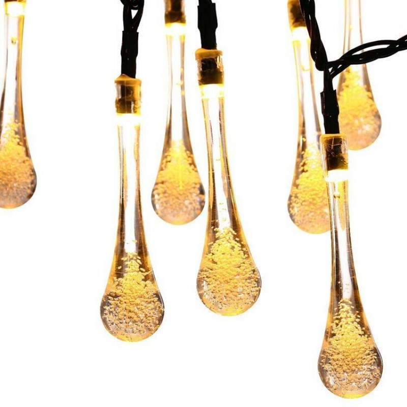 solcelle lyskæde med dråber