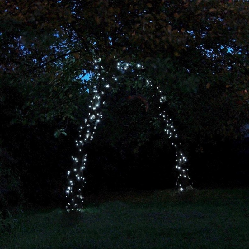 Solcelle lyskæde 100led hvid