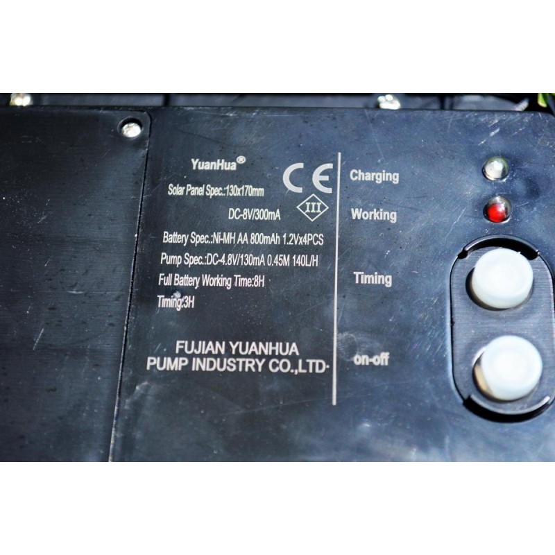 solcellepanel til fontæne