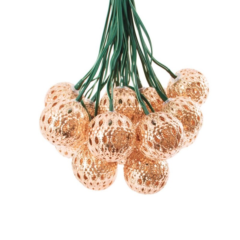 solcelle lanterner kobber kugler