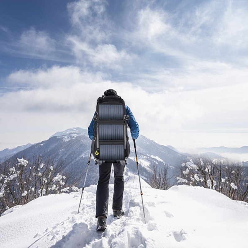 Eceen solcelle vandrerygsæk (grå, 20W)