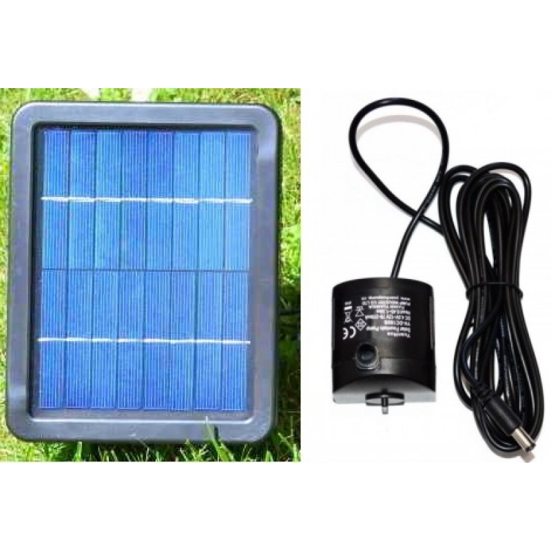 Solcellepanel og pumpe til fontæne (standard modeller)