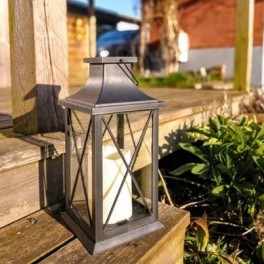Samsø Solcelle Lanterne med "stearinlys"